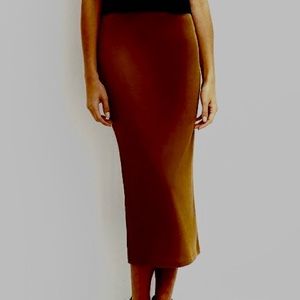 F21 knit pencil skirt 3/4 length L